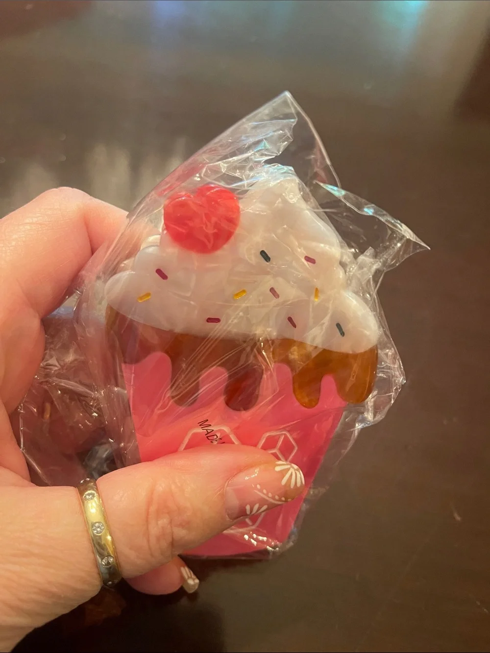 Novelty Ice Cream Hair Clip Funny Acetate Claw Clip summer fun nwt large clip
